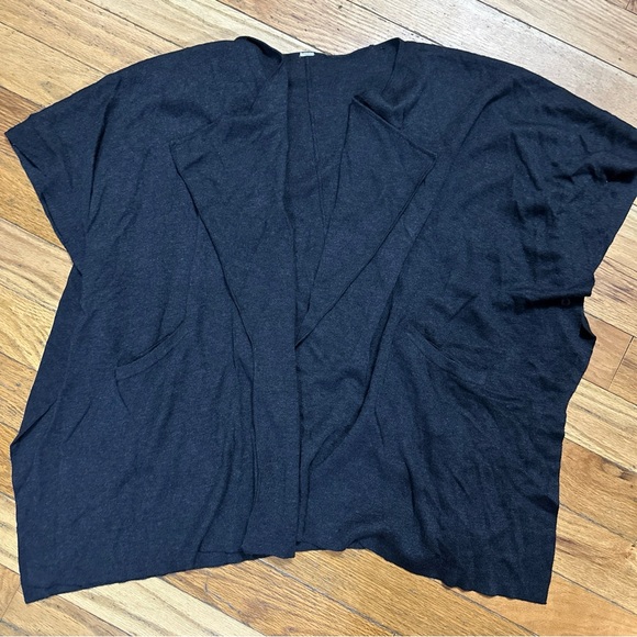 Lululemon Cashmere Blend After Asana Wrap Cardigan in Heathered Black One Size - Picture 3 of 8